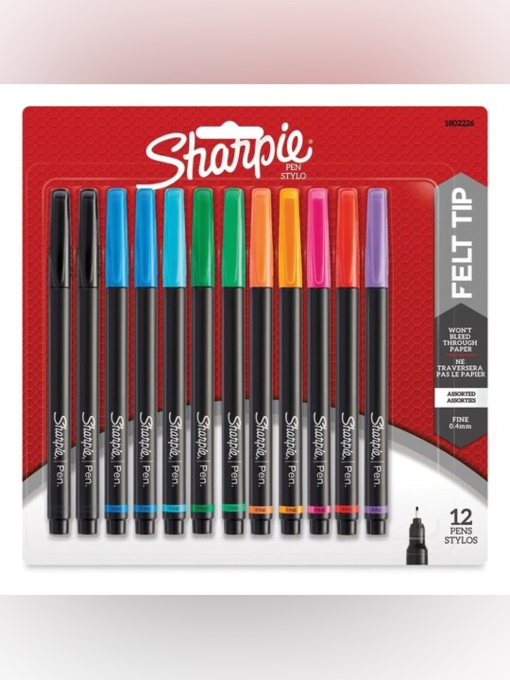 Sharpie Felt Tip Colored Pens 12 Pack